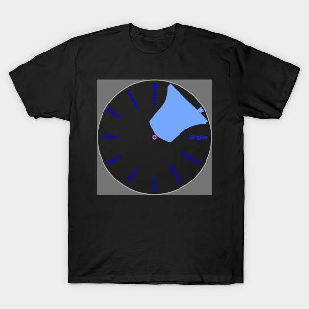 Bell Tower Wall Clock - Sky Blue T-Shirt by Grandsire